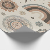 Boho Suns, Rainbows und Florals Geschenkpapier (Ecke)