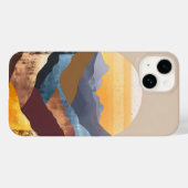 Boho Sunset Mountains Case-Mate iPhone Hülle (Rückseite (Horizontal))
