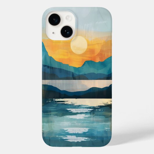 Boho Sunset Mountains Case-Mate iPhone Hülle (Rückseite)