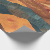 Boho Sunset Over Mountains - Retro Erthy Landschaf Geschenkpapier (Ecke)