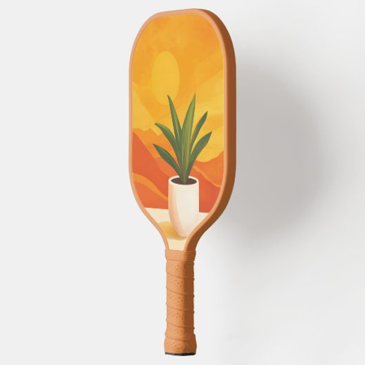 Boho Sunset Pickleball Paddle in Orange and Yellow (Links)