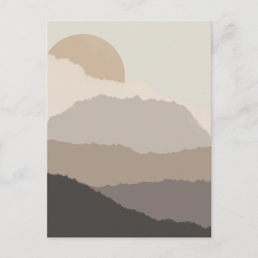 Boho Sunset Torrent Paper Art Post Card Postkarte (Vorderseite)