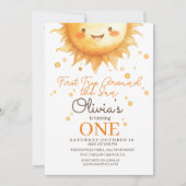 Boho Sunshine 1. Geburtstag Party Einladung (Vorderseite)