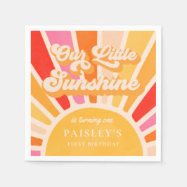 Boho Sunshine 1. Reise um die Sonne Geburtstag Serviette