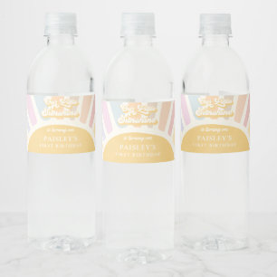 Boho Sunshine 1. Reise um die Sonne Geburtstag Wasserflaschenetikett