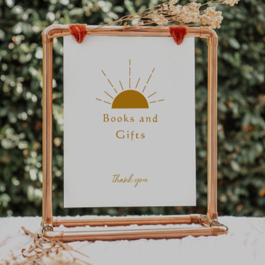 Boho Sunshine Baby Duschbücher und Geschenke Unter Poster