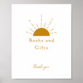 Boho Sunshine Baby Duschbücher und Geschenke Unter Poster (Vorne)