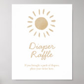 Boho Sunshine Baby Duschkabine Windeln Raffle Schi Poster (Vorne)