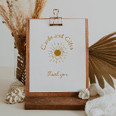 Boho Sunshine Baby Duschkarten und Geschenkschild Poster