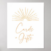 Boho Sunshine Baby Duschkarten und Geschenkschild Poster (Vorne)