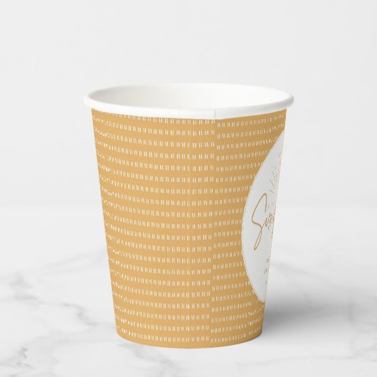 Boho Sunshine Baby Duschpapiertaschen Pappbecher (Rechts)