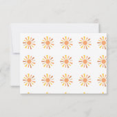 Boho Sunshine Baby Duwer Diaper Tombola Dankeskarte (Rückseite)