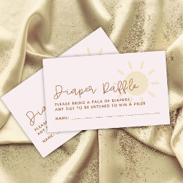 Boho Sunshine Baby Duwer Windel Raffle Begleitkarte
