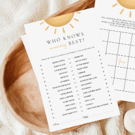 Boho Sunshine Baby ShowActivity Games