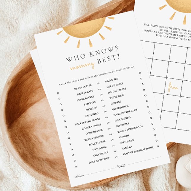Boho Sunshine Baby ShowActivity Games (Von Creator hochgeladen)