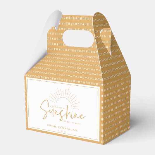 Boho Sunshine Baby Showbox Geschenkschachtel (Vorderseite)