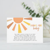 Boho Sunshine Baby Showbuchanfrage Dankeskarte (Stehend Vorderseite)