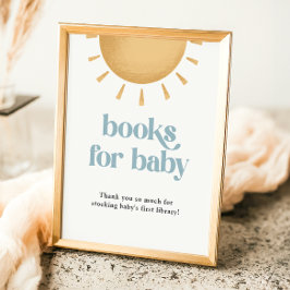 Boho Sunshine Baby Showbücher signieren Poster