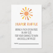 Boho Sunshine Baby Shower Begleitkarte (Vorderseite)