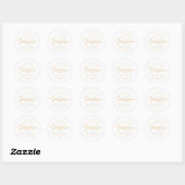 Boho Sunshine Baby Shower Classic Round Sticker (Blatt)