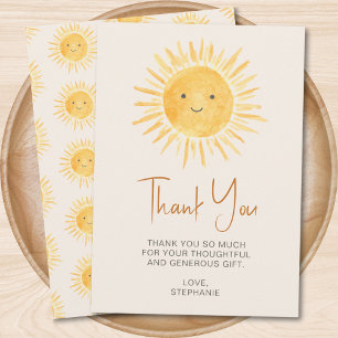 Boho Sunshine Baby Shower Dankeskarten Einladung