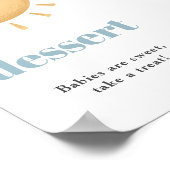 Boho Sunshine Baby Shower Dessert Sign Poster (Ecke)