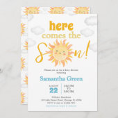 Boho Sunshine Baby Shower Einladung (Vorne/Hinten)