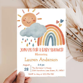 Boho Sunshine Baby Shower Einladung