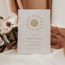 Boho Sunshine Baby Shower Einladung