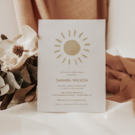 Boho Sunshine Baby Shower Einladung