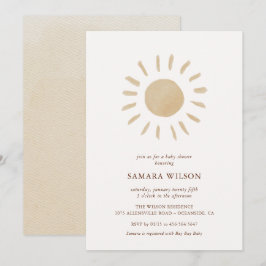 Boho Sunshine Baby Shower Einladung