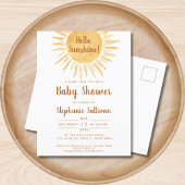 Boho Sunshine Baby Shower Einladungspostkarte