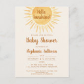 Boho Sunshine Baby Shower Einladungspostkarte (Vorderseite)