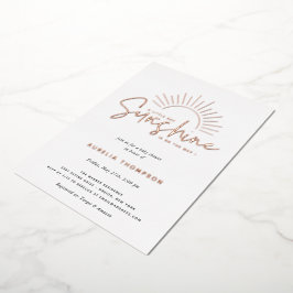 Boho Sunshine Baby Shower Folieneinladung