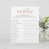 Boho Sunshine Baby Shower Guest Game (Stehend Vorderseite)