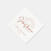Boho Sunshine Baby Shower Napkins Serviette (Ecke)
