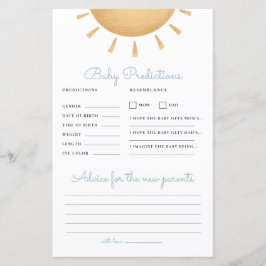 Boho Sunshine Baby Shower Predication & Advisor Ga