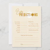 Boho Sunshine Baby Shower Predictions Card Einladung (Vorderseite)
