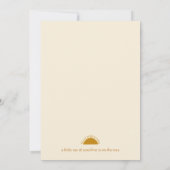 Boho Sunshine Baby Shower Predictions Card Einladung (Rückseite)
