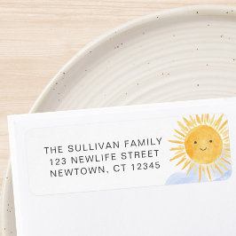Boho Sunshine Baby Shower Return Address