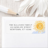 Boho Sunshine Baby Shower Return Address (Insitu)