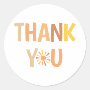 Boho Sunshine Baby Shower Runder Aufkleber