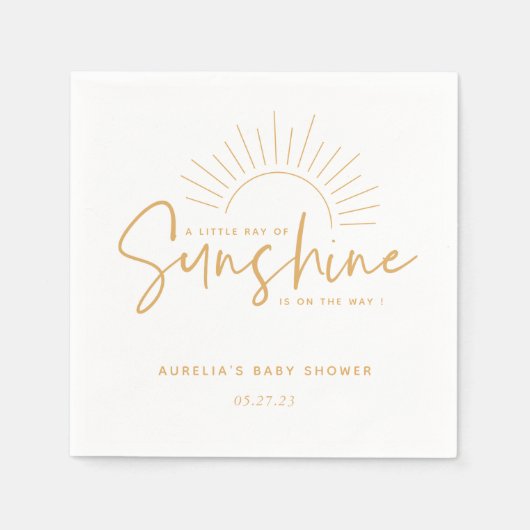 Boho Sunshine Baby Shower Serviette (Vorderseite)