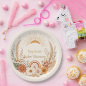 Boho Sunshine Baby Shower Teller | Erdig Sonniges (Party)