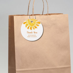 Boho Sunshine Baby Shower Vielen Dank Geschenkanhänger