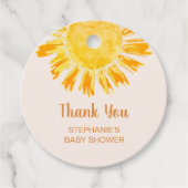 Boho Sunshine Baby Shower Vielen Dank Geschenkanhänger (Vorderseite)