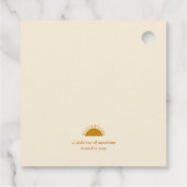 Boho Sunshine Baby Showplatz Vielen Dank Geschenkanhänger (Rückseite)