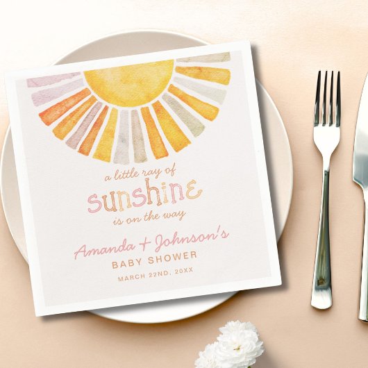 Boho Sunshine Babyparty Serviette