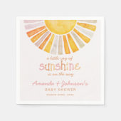 Boho Sunshine Babyparty Serviette (Vorderseite)