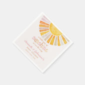 Boho Sunshine Babyparty Serviette (Ecke)
